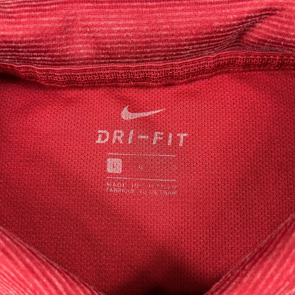 Nike‎ Polo Shirt Mens L Red WSU Cougars Washington State University Dri-FIT Golf
